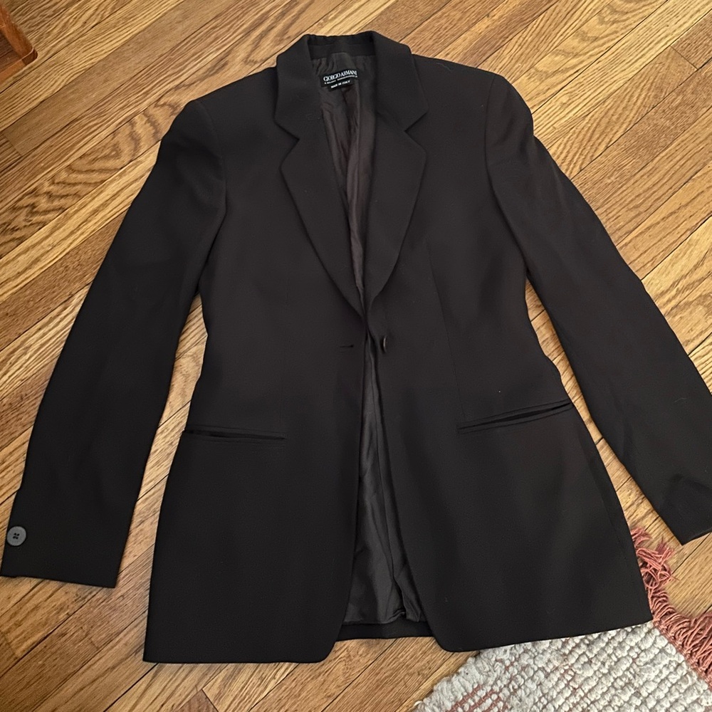 Vintage Giorgio Armani chocolate brown blazer